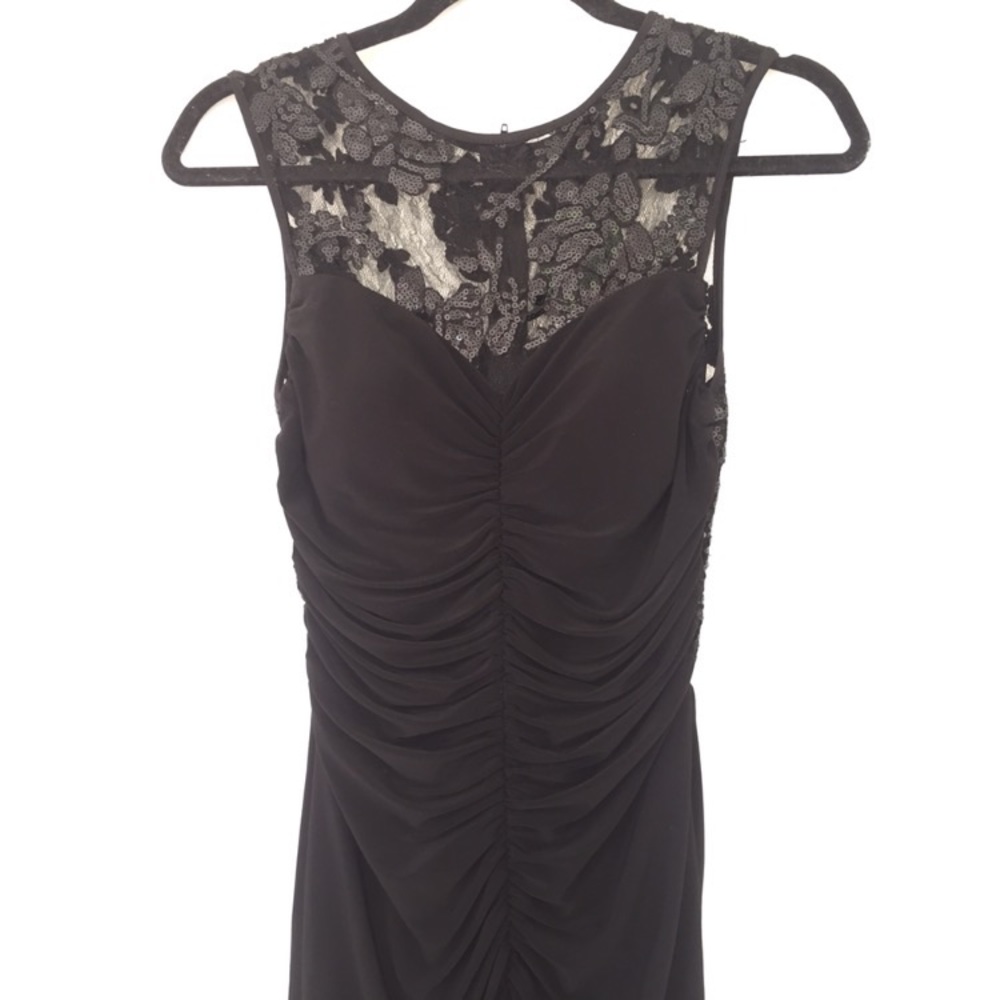 Black Sequined Mermaid Style Prom Dress